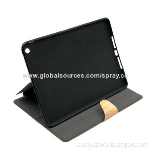 Natural Wooden Cases for iPad Air with Elastic Hand Strap Inside for Holding